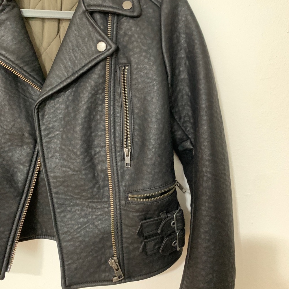 Free People Faux Leather Vegan Jacket Warm View 4